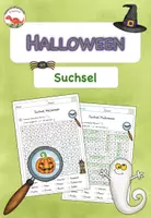 Vorschau - Arbeitsblätter - Suchsel Halloween - Deckblatt
