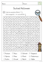 Vorschau - Arbeitsblätter - Suchsel Halloween - Seite 1