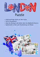 Vorschau - Mal- und Bastelvorlagen - London Puzzle *kreativ und motivierend* - Deckblatt