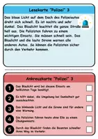 Vorschau - Arbeitsblätter - Wendekarten/Lesekarten: Polizei - DaZ/DaF / Deutsch - Seite 3