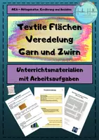 Vorschau - Arbeitsblätter - 🧵Textile Flächen, Garn und Zwirn, Textilveredelung - Deckblatt
