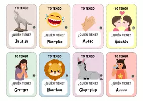 Vista previa - Tarjetas / Manipulativos - Yo tengo, quien tiene: ONOMATOPEYAS - página 3