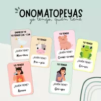 Vista previa - Tarjetas / Manipulativos - Yo tengo, quien tiene: ONOMATOPEYAS - Portada