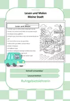 Vorschau - Mal- und Bastelvorlagen - Lesen und Malen - meine Stadt - Seite 3