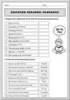 Vorschau - Arbeitsblätter - Personal Pronouns English Klasse 4-5, Personalpronomen - Seite 2