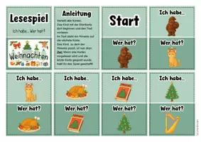 Vorschau - Spiele - Ich habe... Wer hat? - Weihnachten (Lesespiel Vorschule) - Seite 2