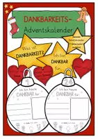 Vorschau - Mal- und Bastelvorlagen - Dankbarkeits-Adventskalender / Soziale Werte Grundschule - Deckblatt