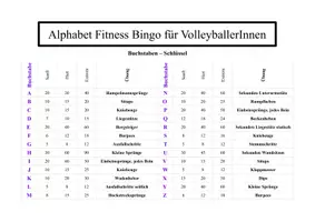 Vorschau - Arbeitsblätter - Alphabet Fitness Bingo ohne Bilder - Seite 2