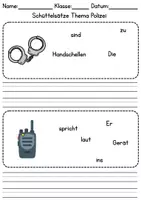 Vorschau - Arbeitsblätter - Schüttelsätze: Polizei - DaZ/DaF / Deutsch (Satzbau) - Seite 3