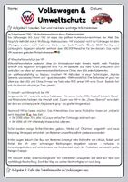 Vorschau - Arbeitsblätter - VW&Salzgitter AG (deutsche Unternehmen) und Maßnahmen zum Umweltschutz - Deckblatt