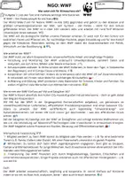 Vorschau - Arbeitsblätter - NGO‘s: Umweltorganisationen (WWF, Greenpeace, Bund, NABU) - Deckblatt