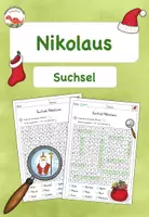 Vorschau - Arbeitsblätter - Suchsel Nikolaus - Deckblatt