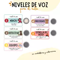 Vista previa - Decoración del aula - NIVELES DE VOZ para el aula - Portada