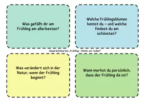 Vorschau - Arbeitsblätter - Gesprächskarten Bundle – Jahreszeiten + fertige Unterrichtsstunde - Seite 2