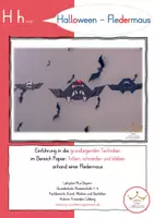 Vorschau - Arbeitsblätter - Fledermaus Faltanleitung Origami 🦇 - Deckblatt