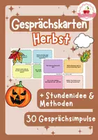 Vorschau - Arbeitsblätter - Gesprächskarten Herbst + Methoden zum Anwenden - Deckblatt