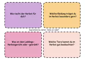 Vorschau - Arbeitsblätter - Gesprächskarten Herbst + Methoden zum Anwenden - Seite 2