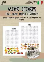 Aperçu - Jeux - Mots croisés italien nourriture - cibo e bevande italiano - Page de couverture