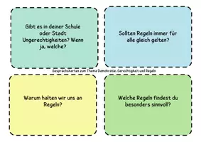 Vorschau - Arbeitsblätter - Demokratie & Gerechtigkeit – 30 Gesprächskarten für den Unterricht - Seite 3