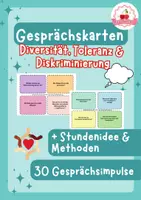 Vorschau - Arbeitsblätter - Toleranz und Diversität Gesprächskarten mit Methoden zum Anwenden - Deckblatt