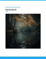 Vorschau - Unterrichtsreihen - Herbstlyrik in Klasse 5–8: Gedichte kreativ erleben und verstehen - Deckblatt
