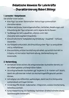 Vorschau - Arbeitsblätter - Klassenarbeit + Erwartungshorizont - Charakterisierung Robert Billings (Die Welle - Morton Rhue) - Seite 1