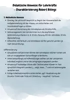Vorschau - Arbeitsblätter - Klassenarbeit + Erwartungshorizont - Charakterisierung Robert Billings (Die Welle - Morton Rhue) - Seite 2