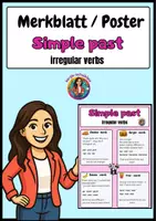 Vorschau - Poster - simple past - irregular words (Englisch)- Merkblatt / Poster - Deckblatt