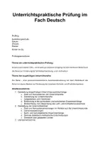 Vorschau - Stundenentwürfe - UPP Unterrichtspraktische Prüfung zum textlosen Bilderbuch die Reise - Deckblatt