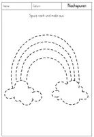 Vorschau - Arbeitsblätter - Graphomotorik / Nachspuren - Wetter - Sechs Motive - Vorschule / Anfangsunterricht - Seite 2