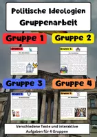 Vorschau - Stationenlernen - Politische Ideologien Gruppenarbeit: Liberalismus, Sozialismus, Konservatismus, Nationalismus - Deckblatt
