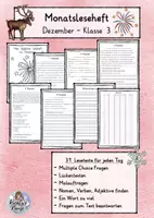 Vorschau - Arbeitsblätter - Monatsleseheft - Dezember - Klasse 3 - Deckblatt