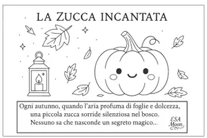anteprima - Materiale di supporto/inclusione - Mini Book Autunnale da Colorare – “La Zucca Incantata” ✨ da leggere e colorare - Pagina 1