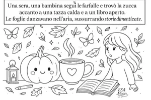 anteprima - Materiale di supporto/inclusione - Mini Book Autunnale da Colorare – “La Zucca Incantata” ✨ da leggere e colorare - Pagina 2