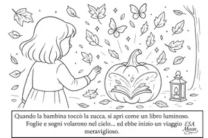 anteprima - Materiale di supporto/inclusione - Mini Book Autunnale da Colorare – “La Zucca Incantata” ✨ da leggere e colorare - Pagina 3