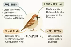 Vorschau - Arbeitsblätter - AB mit Fragen zum Thema "Haussperling" + Lösungsblatt + Mindmap + Infografik - Seite 2
