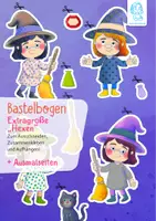 Vorschau - Mal- und Bastelvorlagen - Bastelbogen: Extragroße "Hexen" - Deckblatt