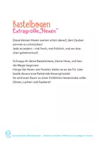 Vorschau - Mal- und Bastelvorlagen - Bastelbogen: Extragroße "Hexen" - Seite 1