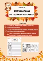 Vorschau - Arbeitsblätter - Herbstferien Schreibanlass Igel Ivo kreatives Schreiben - Deckblatt