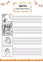 Vorschau - Arbeitsblätter - Herbstferien Schreibanlass Igel Ivo kreatives Schreiben - Seite 2
