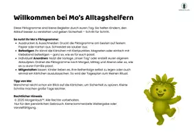 Vorschau - Bildkarten - Mo’s Alltagshelfer 1 – Achtsame Routinen für Kinder - Seite 1