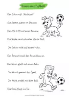 Vorschau - Arbeitsblätter - Lustige Sätze zum Lesenlernen – Lesematerial mit Fußballthema (1. Klasse) - Seite 2
