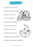 Vorschau - Arbeitsblätter - Lustige Sätze zum Lesenlernen – Weltraum-Arbeitsblätter für die 1. Klasse (PDF) - Seite 2