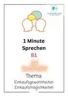 Vorschau - Stundenentwürfe - B1-24 Sprechkarten THEMA: Einkaufen - Deckblatt
