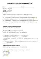 anteprima - Compiti in classe/Test - Chiesa cattolica: storia e pratiche (esame) - Pagina 1