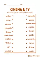 Aperçu - Feuilles d'exercices - Fiche du Cinéma & Télévision! - Page 1