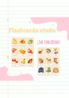 Vista previa - Tarjetas / Manipulativos - Flashcards OTOÑO letra MAYÚSCULA - Portada
