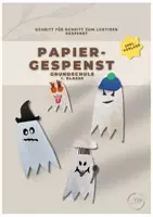Vorschau - Mal- und Bastelvorlagen - Papier Gespenst - Halloween Gespenst basteln Grundschule, TTG, 1.-2. Klasse - Deckblatt