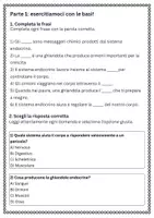 anteprima - Esercizi - Creare schemi che rappresentino i collegamenti tra sistema endocrino e altri apparati - Pagina 1
