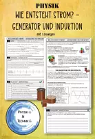 Vorschau - Arbeitsblätter - Generator und Induktion - PHYSIK - Wie entsteht Strom? - Deckblatt